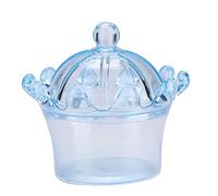 Generic Boîte à Bonbons en Plastique Couronne Transparente pour Mariages, 12 Pièces, Sacs Cadeaux Doux, Joli Design pour Fêtes, Bleu (BLUE)