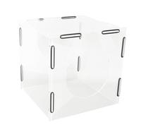 Generic Boîte à Poussière de Meulage Transparente, Bon Effet Anti-poussière et Conception Détachable pour le Polissage, Capot Anti- en Acrylique Facile à Transporter, 20x20x19,5 Cm
