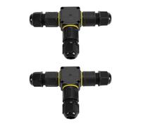 Generic Boîte de Jonction étanche de Type T à 3 Voies, Connecteur de Câble Haute Performance pour Installations LED Extérieures, Paquet de 2