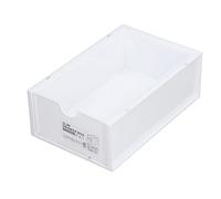 Generic Boîte de Rangement Empilable, Solide et Durable, Boîte à Tiroirs pour Bureau, Petite Armoire de Rangement, Grande capacité 18.3x11.2x6.3cm (WHITE)