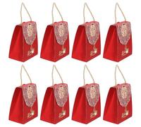 Generic Boîtes à Bonbons en Papier Rouge de Mariage Lot de 8 Style Chinois Design Créatif Portable pour Banquet de Mariage Festif