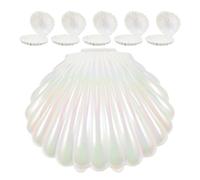 Generic Boîtes à Bonbons et Lot de 12 en Plastique Réutilisable Blanc Perlé Forme Coquillage Intérieur Spacieux pour Mariages et Occasions Spéciales