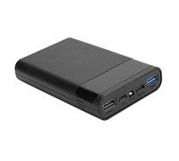 Generic Boîtier d'alimentation Mobile, Stockage de Batterie ABS Léger pour Batteries, Charge Rapide, Noir, 4 Cellules, Bricolage (Black)