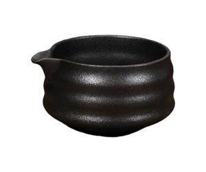 Generic Bol à Matcha En Céramique, Tasse à Artisanale, Bol Mélangeur pour Artisanal, Noir