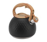 Generic Bouilloire à thé Sifflante sur la Cuisinière 3L, Conception Durable en Acier Inoxydable pour Cuisinières électriques à Induction (BLACK)