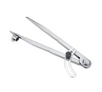 Generic Boussole en Cuir pour Maroquinerie, Outil Robuste en Acier au Carbone Moyen pour Marquer, Mesurer et Fabriquer des Objets, 200 Mm, Argent