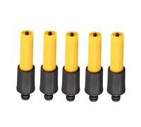 Generic Buse de Tuyau Haute Pression Abs Jaune Noir avec Revêtement Tpr à Poignée Souple pour l'irrigation, l'arrosage et le Nettoyage du Jardin 5 Pièces