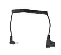 Generic Câble Adaptateur de Robinet D, Cordon d'alimentation Flexible et Extensible à Ressort en Spirale pour Moniteur de Caméra BMCC BMPC 4K, Prise CC 5.5x2.5mm, Noir, 100cm