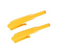 Generic Cache-crayon de Charpentier 2 Pièces, Couvre-marqueurs à Nez Long Durables avec Clip pour le Travail du Bois et le Marquage des Trous Profonds, Matériau ABS (YELLOW)