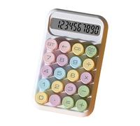Generic Calculatrice Scientifique à Bouton Mécanique Mignon, 10 Chiffres pour Les Tâches Comptables, Matériau ABS Portable et Efficace, 1 Pièce (White)