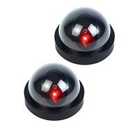 Generic Caméra de sécurité Factice 2 Pièces avec Lumières LED Rouges au Design Réaliste pour la Prévention de la Surveillance Intérieure et Extérieure