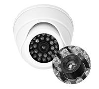Generic Caméra de Simulation de Faux Dôme Factice avec Lumière LED, Forme Réaliste et Finition Soignée pour Effrayer Les Voleurs, pour Supermarchés/parkings, Matériau ABS