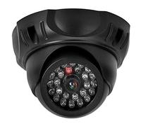 Generic Caméra de Simulation Dôme, Moniteur de sécurité Factice avec Lumière LED Clignotante, Fausse Caméra Réaliste pour Supermarchés, Bibliothèques et Bureaux, Noir, ABS, 1 unité