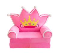 Generic Canapé-lit Pliable pour Enfants, Chaise de Princesse, Meuble Doux, Couronne Rose, Mignon, Fauteuil Inclinable pour Bébé, Chaise Pliante pour Salle de, 50cmx80cm