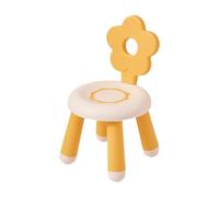Generic Chaise pour Enfants Siège épais Solide Fleurs Colorées Dossier Large Petit Banc Tabouret Bas pour Pièces Intérieures et Extérieures Tout-petit, Orange