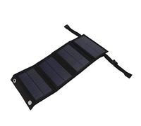 Generic Chargeur de Panneau Solaire Pliable 20W 5V Compact Portable Alimentation Mobile pour Camping Utilisation Extérieure Polysilicium Noir 1 Unité