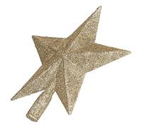 Generic Cimier d'arbre en Forme d'étoile, Paillettes Dorées, pour Décorations de Vacances, 3D Brillant, Feuille 'Or en Plastique Léger
