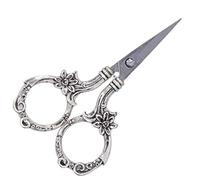 Generic Ciseaux à Fleurs Vintage, Ciseaux à Broder élégants, Parfaits pour les Travaux D'aiguille et L'artisanat, Acier Inoxydable, Lame de 3,5", 1 Pièce (SILVER)