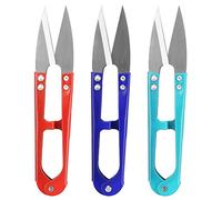 Generic Ciseaux à Petits Fils de Couleurs Mélangées, Ciseaux de Coupe de Fil Durables pour le Bricolage et L'usage Domestique, Acier à Haute Teneur en Carbone 12 Pièces 4,3x0,9 Pouces