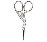 Generic Ciseaux de Conception de Grue, Petits Ciseaux de Broderie élégants pour la Couture et L'artisanat en Acier Inoxydable 9.5cm (grues à tête ronde argentés)