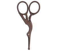Generic Ciseaux de Conception de Grue, Petits Ciseaux de Broderie élégants pour la Couture et L'artisanat en Acier Inoxydable 9.5cm (grues à tête ronde marron)