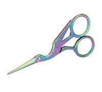 Generic Ciseaux en Acier Inoxydable en Forme de Grue, Ciseaux de Broderie Légers Colorés pour Bricolage, Couture sur Mesure 11.5x4.8cm