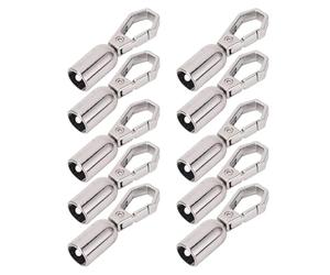 Generic Cloche Suspendue Mousqueton en Alliage de Zinc Attaches Décoratives Robustes pour Sacs en Cuir Vêtements et Artisanat 10 Ensembles (Silver)