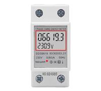 Generic Compteur d'électricité Numérique LCD monophasé, Outil de Mesure D'énergie Léger 5A pour Usage Domestique, fabriqué en Matériau PC Durable (Sans rétro-éclairage)