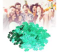 Generic Confettis en Forme de Signe de Dollar, en PVC Léger Vert et doré, pour Décorations de Mariage et de Fête D'anniversaire, 60g (signe dollar vert)