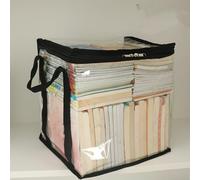 Generic Conteneur de Stockage de Livres Transparent, Léger et Portable, Fermeture éclair pour Documents, Matériel Scolaire et de Bureau, PVC étanche, 1 unité (Grand 11,5 cm / 4,5 pouces)