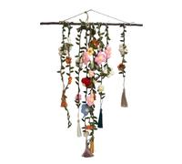 Generic Cotton Floral Crochet Wall Hanging Macrame Boho Garden Decor | Art de tissu de fleur en cascade de macramé 31,5 x 19,69 x 0,79 pouces pour le manteau de chambre à coucher