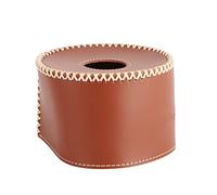 Generic Couvercle de Bidon de Gaz Portable, Facile à Transporter, Design Rétro pour Les Amateurs de Plein Air, Cuir PU (Marron foncé)