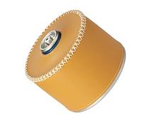 Generic Couvercle de Bidon de Gaz Portable, Facile à Transporter, Design Rétro pour Les Amateurs de Plein Air, Cuir PU (Jaune terreux)