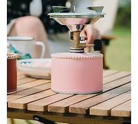 Generic Couvercle de Bidon de Gaz Portable, Facile à Transporter, Design Rétro pour Les Amateurs de Plein Air, Cuir PU (Pink)