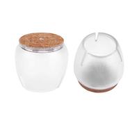 Generic Couvre-Pieds Antidérapants en PVC Transparent pour Pieds de Meubles, pour Chaise de Table, Protections de Sol Durables pour la Maison et Le Bureau, Lot de 16 (Convient pour Un diamètre de 25