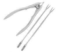 Generic Craquelins de Crabe de Homard en Acier Inoxydable de qualité Supérieure et Fourchettes de Fruits de Mer à Double extrémité pour les Outils de Cuisine de Cassage de Coquillages et de Noix 3