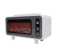 Generic Diffuseur D'arôme de Cheminée, Humidificateur USB avec Effet de Flamme LED 7 Couleurs, pour Maison, Spa, Yoga, 200ml (White)