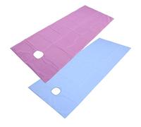 Generic Drap de Lit pour Salon de beauté, Fabrication Soignée, Teinture Réactive, Housse de Lit de Massage avec Bordure, Fibre de Polyester Respectueuse de la Peau, 75 X 200 Cm (violet + bleu)