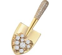 Generic Élégant Accessoire en Alliage en Forme de Pelle Orné de Cristaux pour Femmes, Bijou Brillant pour Bal et Noël, Ornement Chic et Stylé