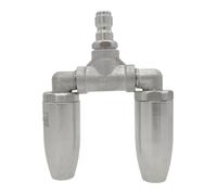 Generic Embout de Pulvérisation pour Laveuse électrique avec Double Buse à Turbine Rotative à 360 ° pour un Nettoyage Puissant des Roues et des Véhicules, Conception en Acier Inoxydable de 12,56 Oz