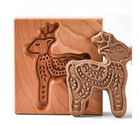 Generic Emporte-pièce en Bois, Moule de Gaufrage, Emporte-pièce sculpté pour Biscuits, Biscuits Faits à la Main, et Bords Lisses, sans Danger pour les Enfants, Facile à Nettoyer, gravé avec