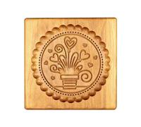 Generic Emporte-pièce en Bois, Moule de Gaufrage, Emporte-pièce sculpté pour Biscuits, Biscuits Faits à la Main, et Bords Lisses, sans Danger pour les Enfants, Facile à Nettoyer, gravé avec