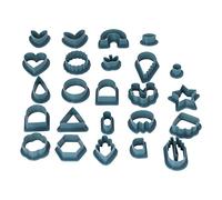 Generic Ensemble de 142 Emporte-pièces en Argile Polymère Bleu foncé, pour la Fabrication de Boucles D'oreilles en Argile, Matière Plastique, Cadeaux