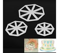 Generic Ensemble de 3 Emporte-pièces pour Banderoles, Moule de Décoration de Gâteau Antiadhésif de Haute qualité, Facile à Nettoyer pour les Débutants en Blanc