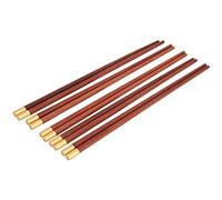 Generic Ensemble de Baguettes en Bois de Style Chinois, 5 Paires de Vaisselle Artisanale, Cadeau pour la Famille et les Amis - Design Environnemental en Bois de Rose (Coffret cinq paires de