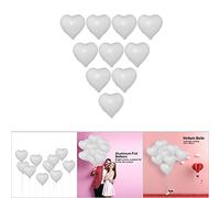 Generic Ensemble de Ballons en Aluminium en Forme de Cœur, 10 Pièces, 18 Pouces, Couleurs Vives Durables, Décoration pour Fête D'anniversaire de Mariage (En forme de coeur)