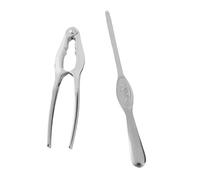 Generic Ensemble de Craquelins de Crabe et Cuillère à Pince en Acier Inoxydable Durable pour Manger du Crabe Effort à la Maison, 2 Pièces