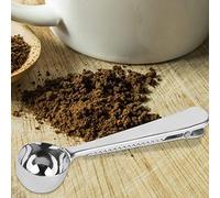 Generic Ensemble de Cuillères à Mesurer 2 en 1 en Acier Inoxydable avec Clip pour Cuisine et café, 20 Ml, Design élégant
