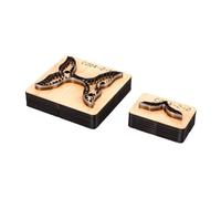 Generic Ensemble de Matrices de Découpe en Cuir en Forme de Queue de Baleine, avec Lames Précises en Acier au Carbone pour la Fabrication de Bijoux et de Décorations pour la Maison, 2 Pièces