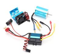 Generic Ensemble de Moteurs sans Balais 2838 4500 KV, Moteur sans Balais RC Capteur à 4 Pôles en Alliage d'aluminium avec Dissipateur de Chaleur ESC 35 A, 600 W pour Mise à Niveau de Course de